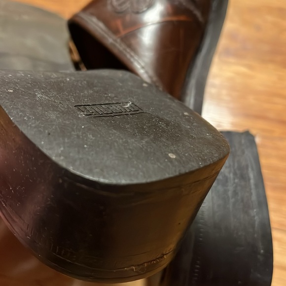 Bandolino brown leather slides, with flowers- size 7 1/2 - Picture 5 of 8